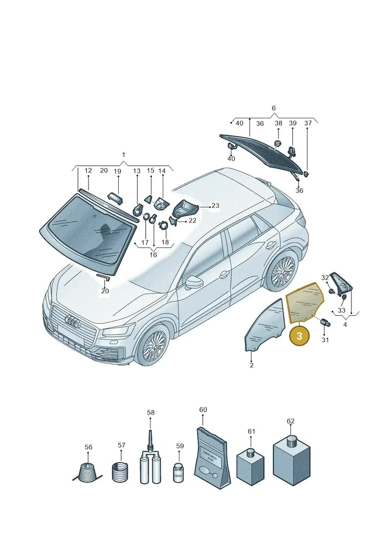 81A845205A — Audi Q2 (2016-2025) diagram 803845000, position 3