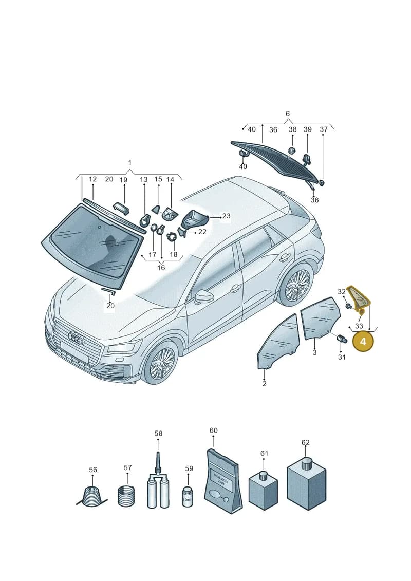 81A845214E — Audi Q2 (2016-2025) diagram 803845000, position 4