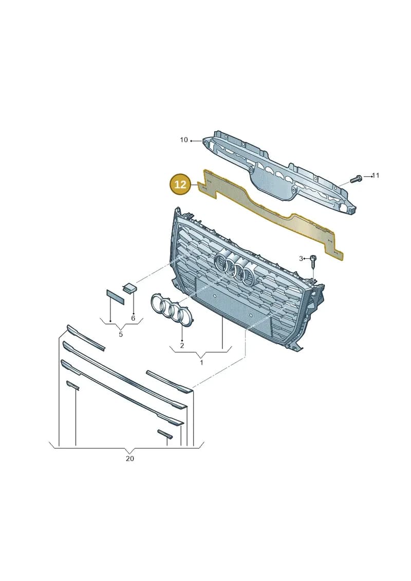 81A853039 — Audi Q2 (2016-2025) diagram 803853300, position 12