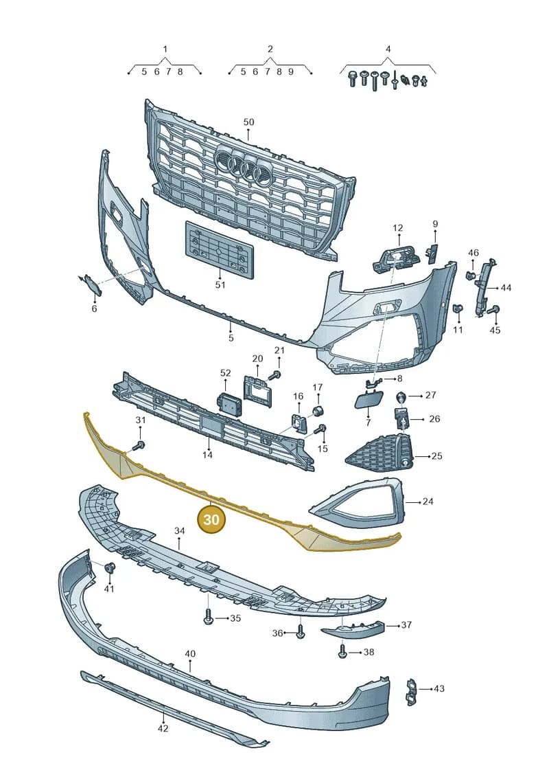 81A853643EGRU — Audi Q2 (2016-2025) diagram 803807025, position 30