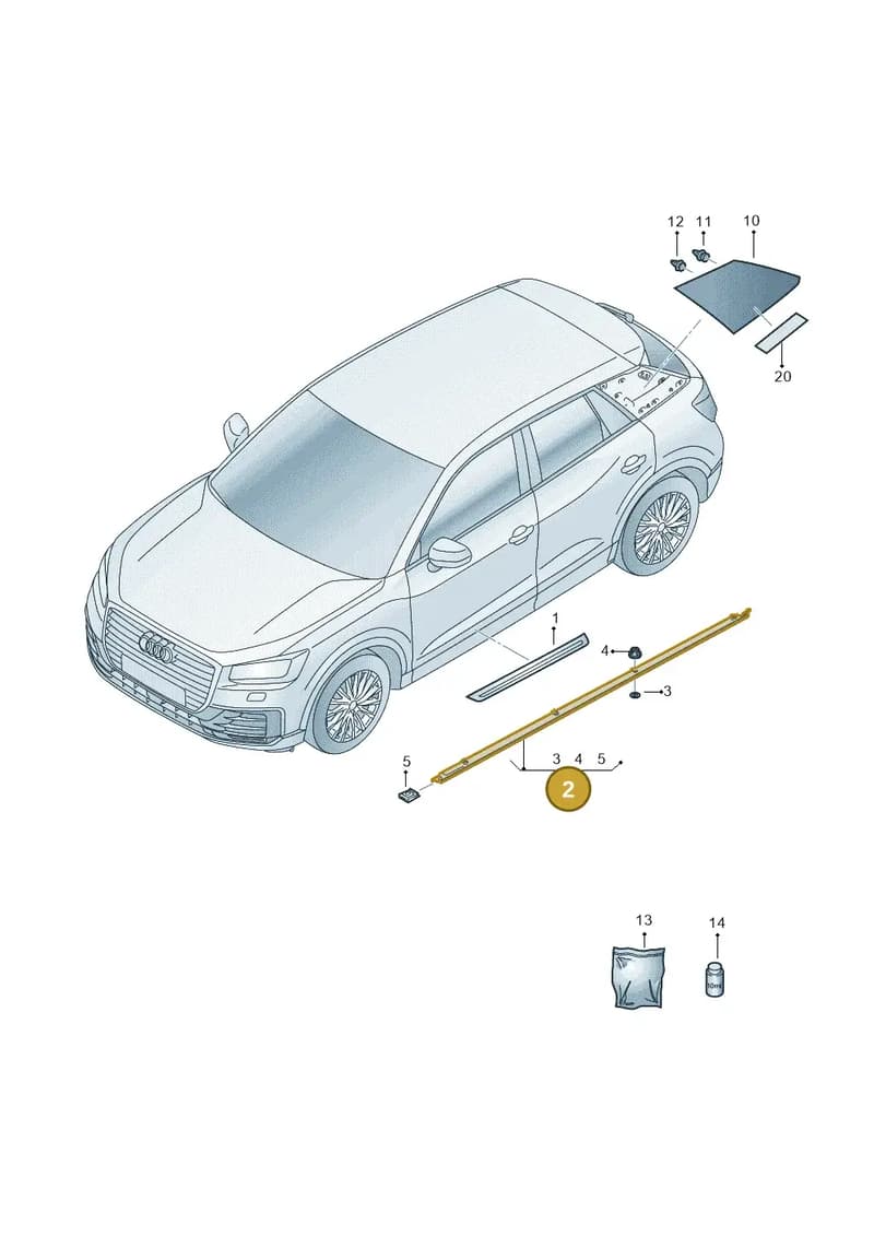 81A8538899B9 — Audi Q2 (2016-2025) diagram 803853000, position 2