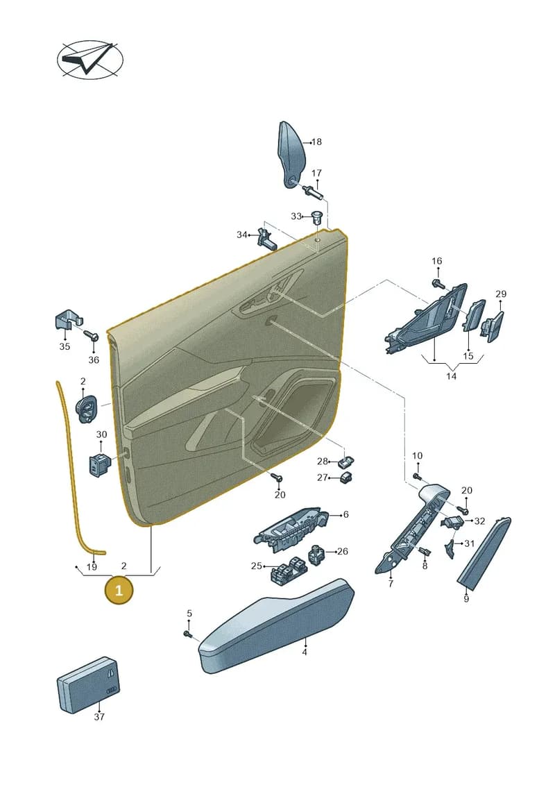 81A867103B24A — Audi Q2 (2016-2025) diagram 803867000, position 1