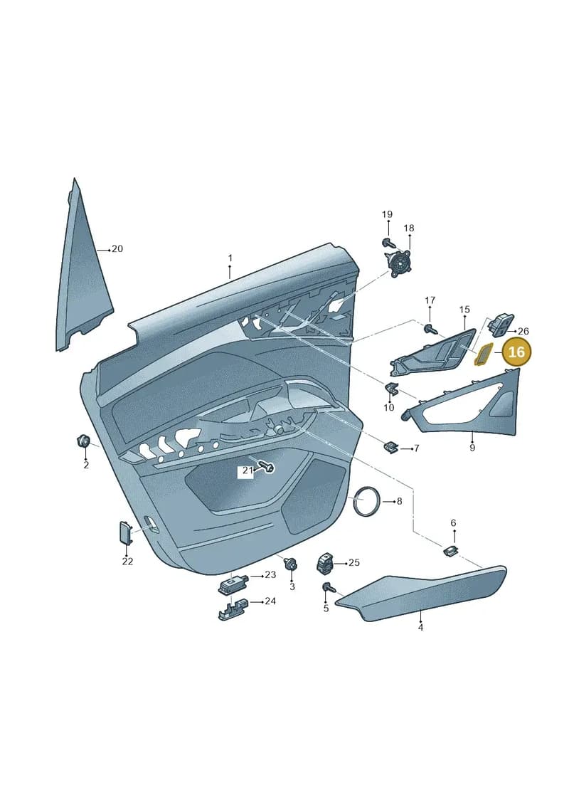 81A8674444PK — Audi Q4 Sportback (2021-2025) diagram 89a867400, position 16