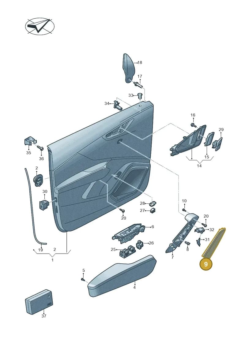 81A867585B1NK — Audi Q2 (2016-2025) diagram 803867000, position 9
