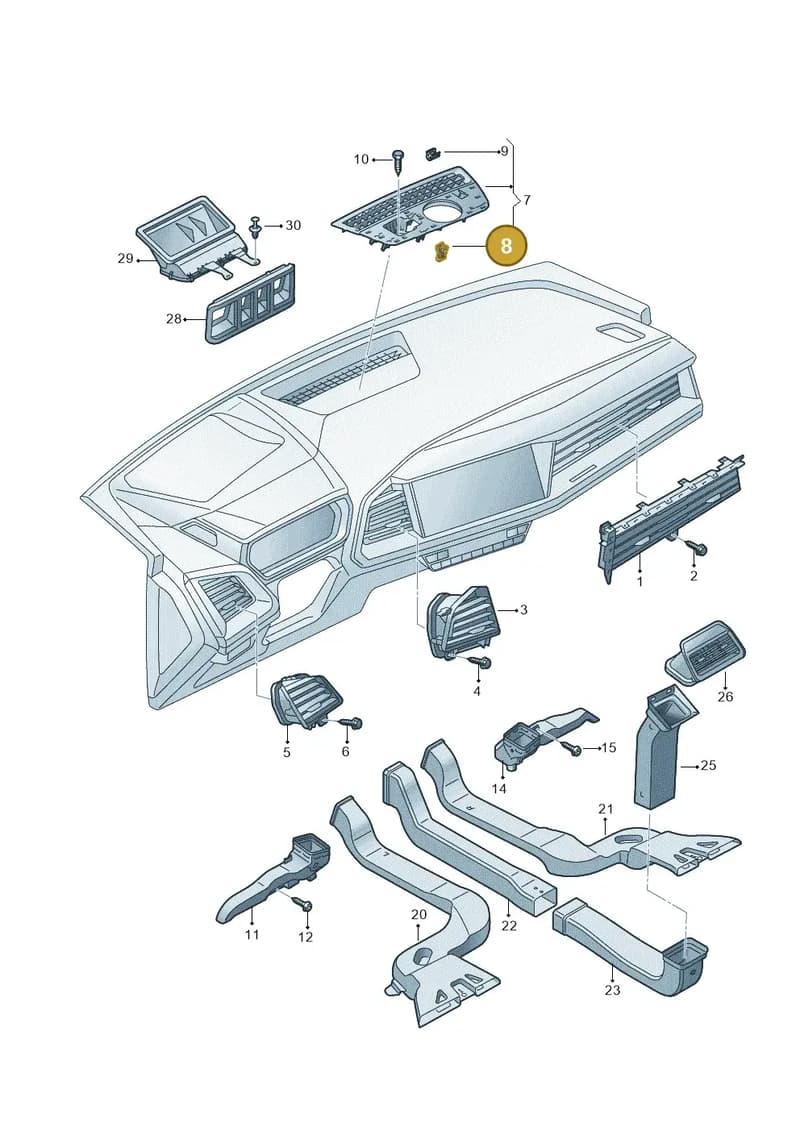 81A867947 — Audi Q4 Sportback (2021-2025) diagram 89a857110, position 8