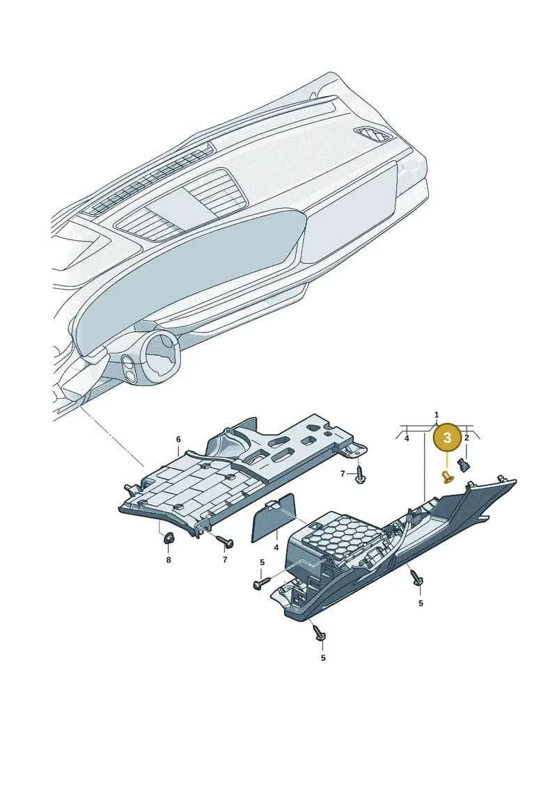 81A867947 — Audi A5 Limousine (2024-2025) diagram 8wk857250, position 3