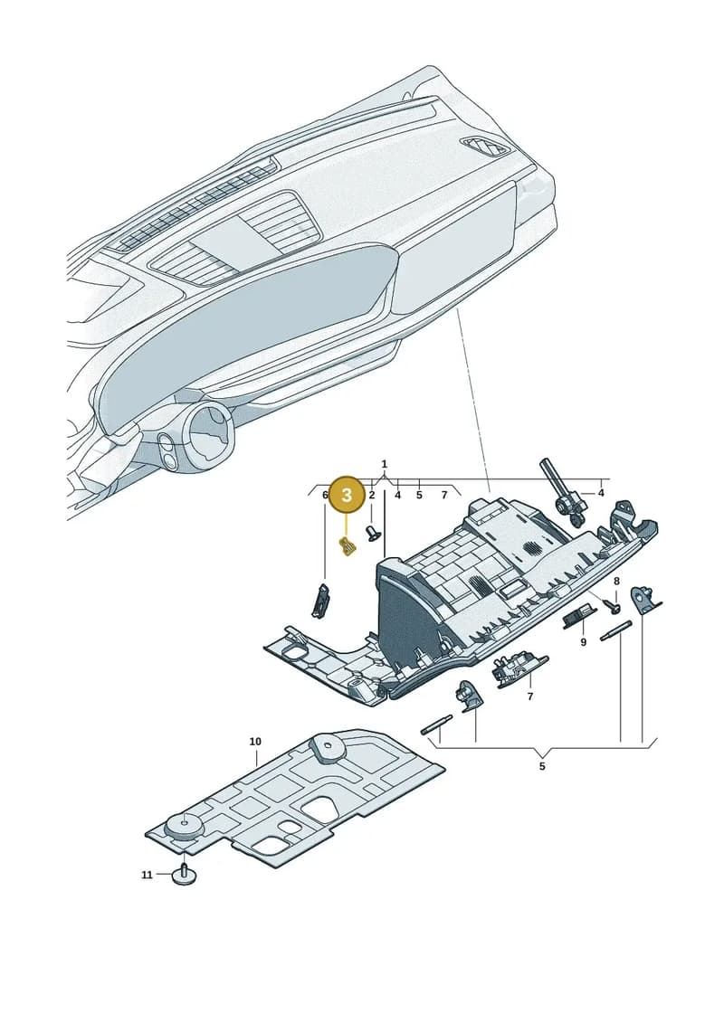 81A867947 — Audi A5 Limousine (2024-2025) diagram 8wk857350, position 3