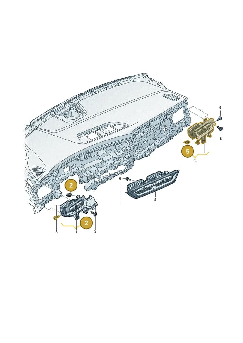 81A867947 — Audi Q6 e-tron (2023-2025) diagram f5s857130, position 2+5