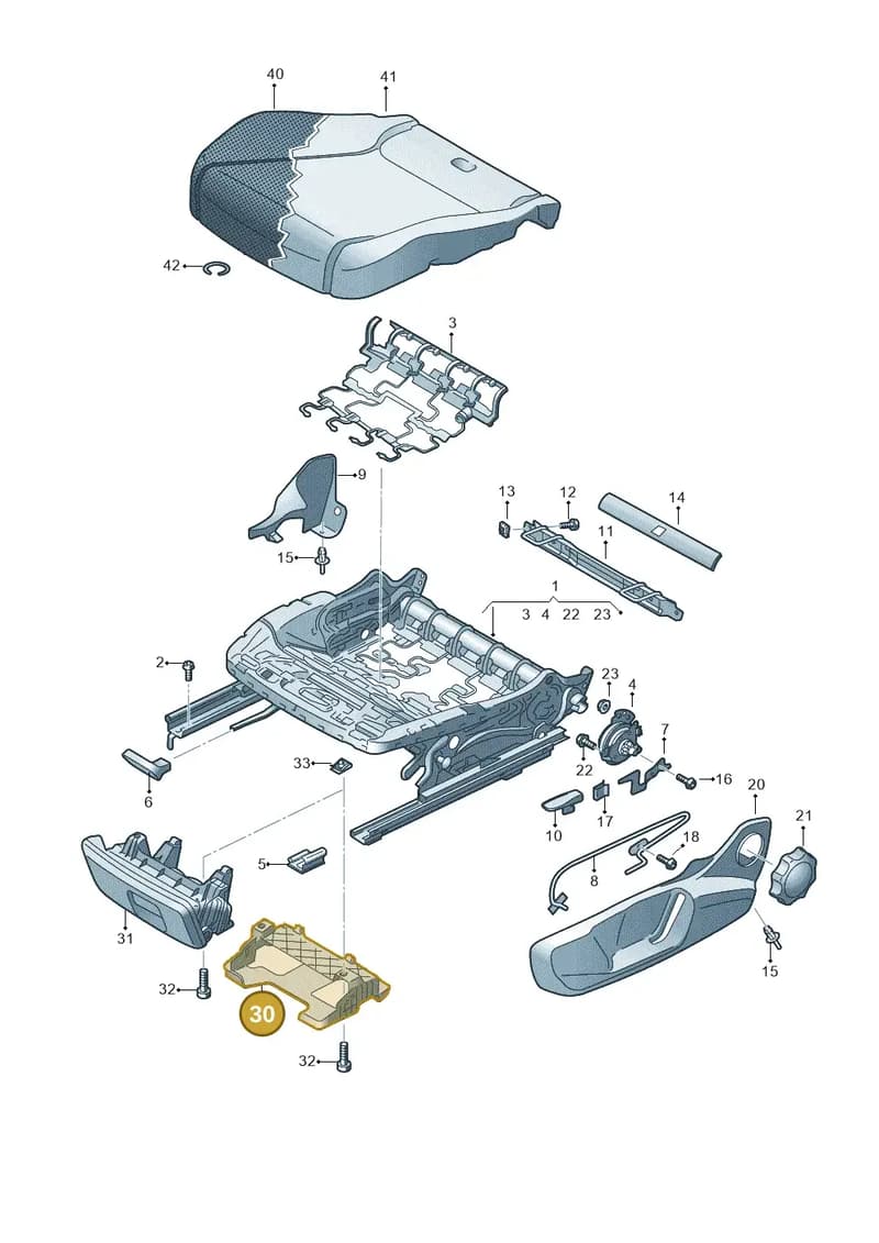 81A8826394PK — Audi A1 Sportback (2018-2025) diagram 592881000, position 30