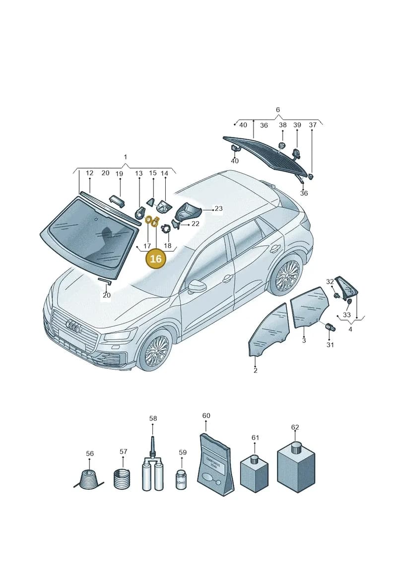 81A907262A — Audi Q2 (2016-2025) diagram 803845000, position 16