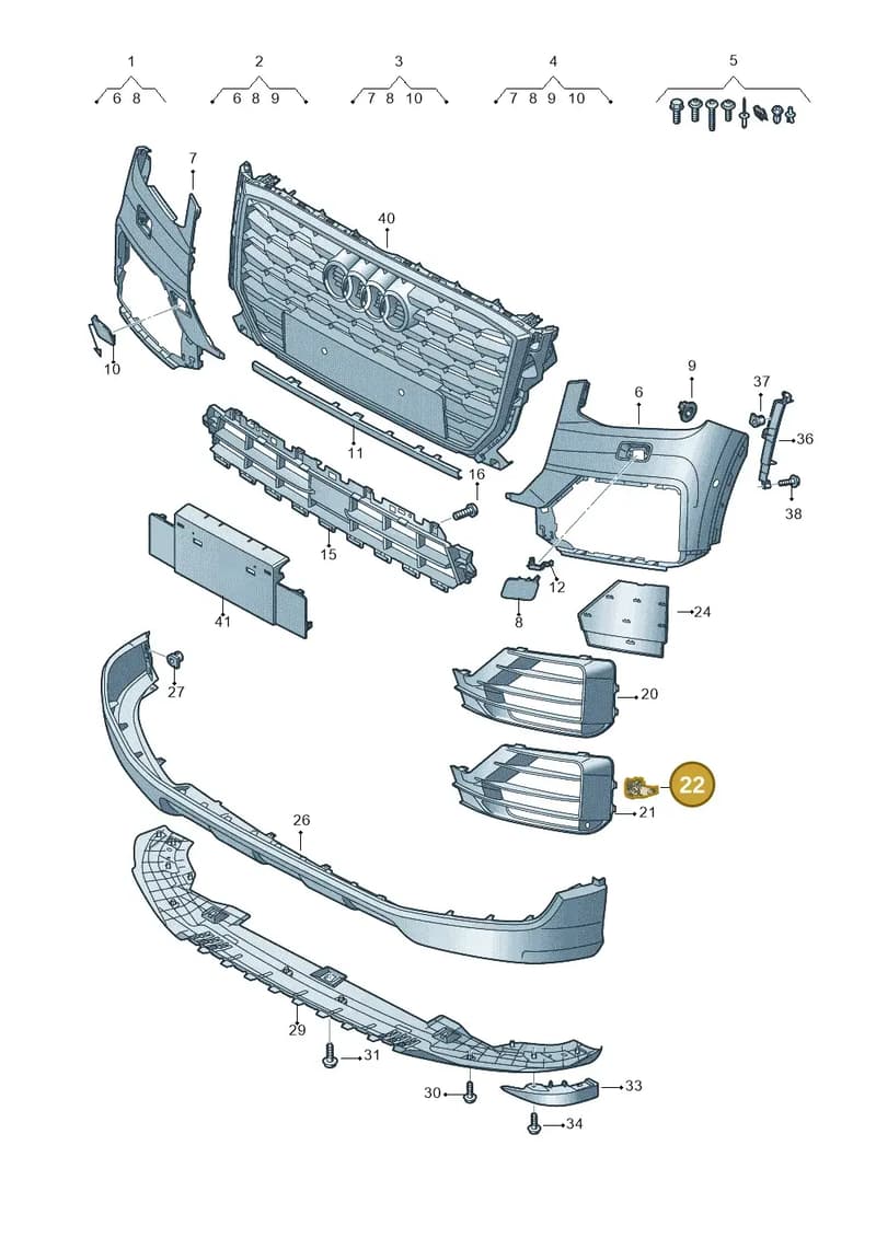 81A919261 — Audi Q2 (2016-2025) diagram 803807100, position 22