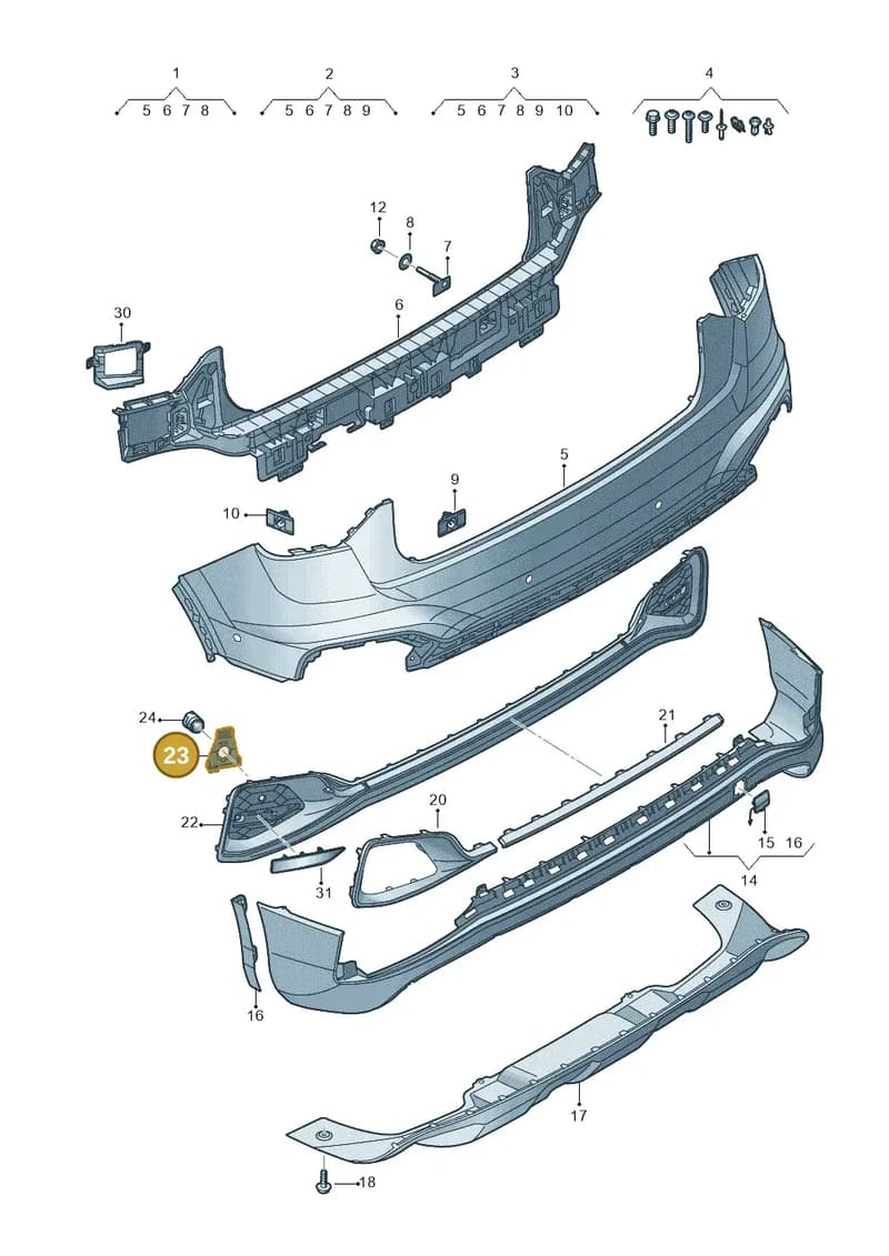 81A919289A — Audi Q2 (2016-2025) diagram 803807085, position 23