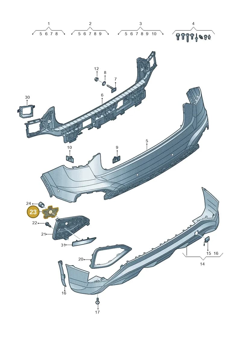 81A919289B — Audi Q2 (2016-2025) diagram 803807065, position 23