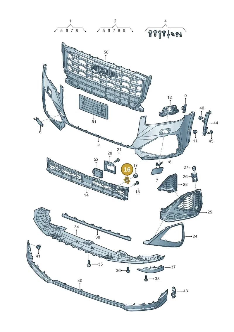 81A919397B — Audi Q2 (2016-2025) diagram 803807032, position 16