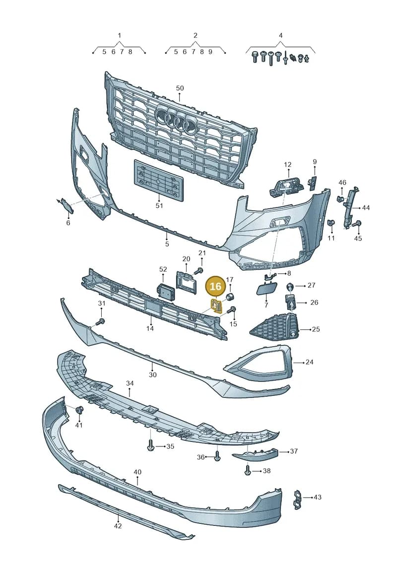 81A919398C — Audi Q2 (2016-2025) diagram 803807025, position 16