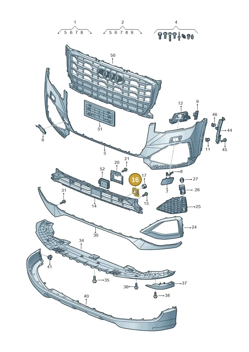 81A919398C — Audi Q2 (2016-2025) diagram 803807015, position 16