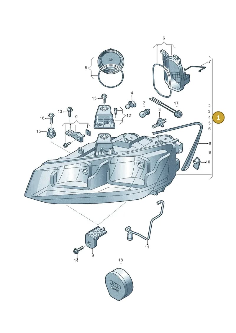 81A941003A — Audi Q2 (2016-2025) diagram 803941000, position 1