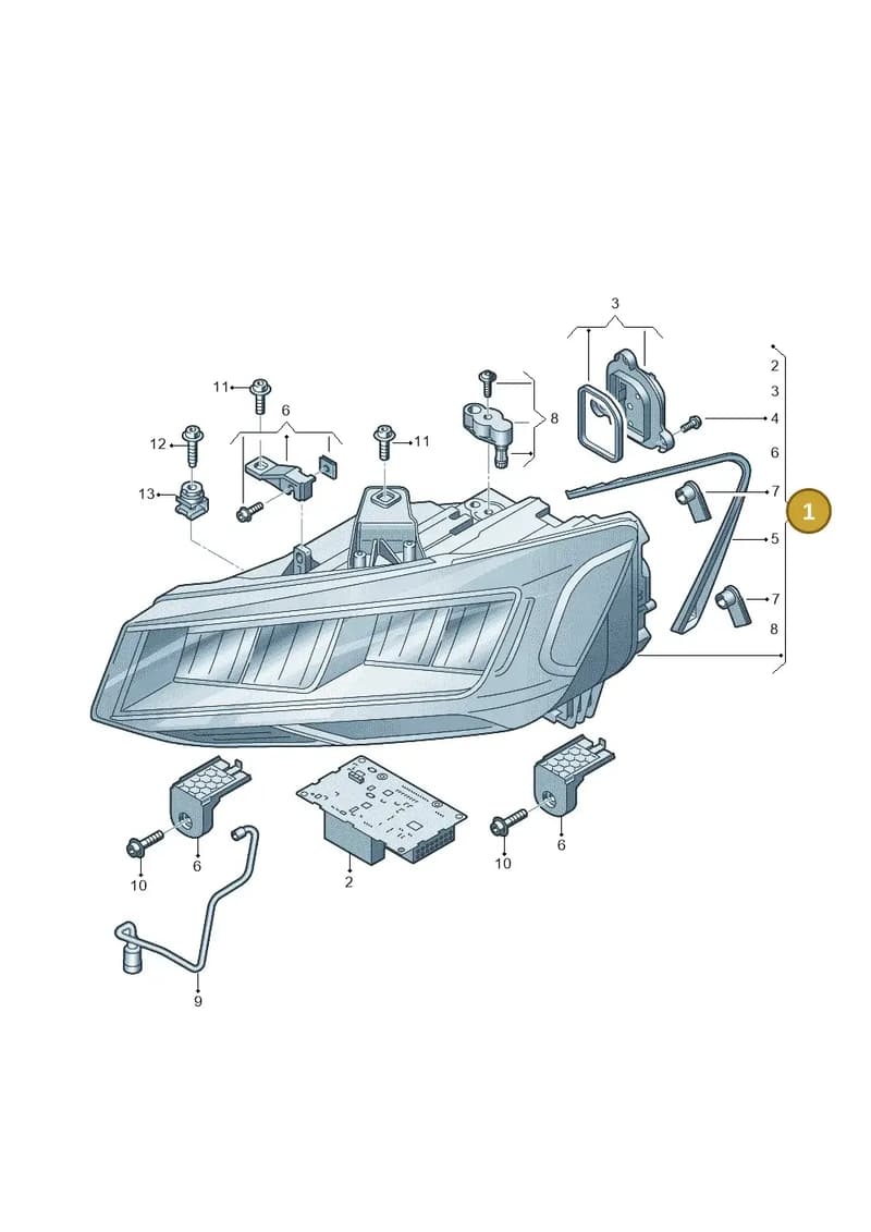 81A941035A — Audi Q2 (2016-2025) diagram 803941010, position 1