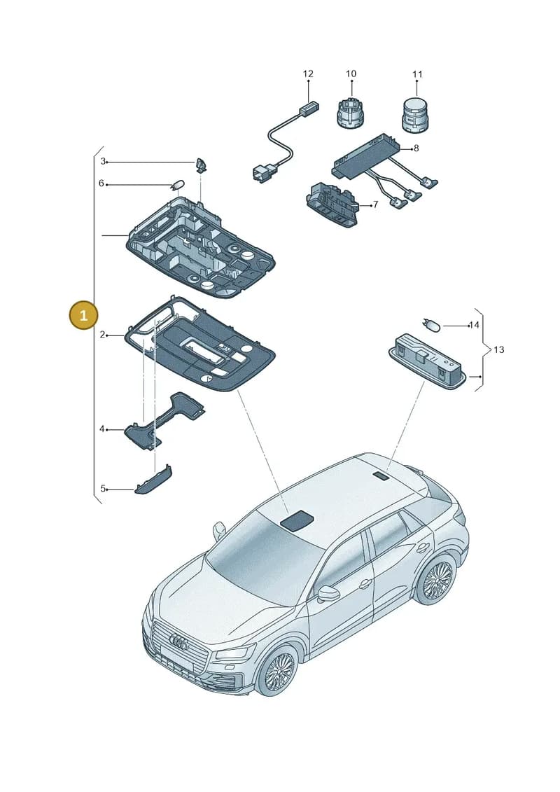 81A947135N6PS — Audi Q2 (2016-2025) diagram 803947000, position 1