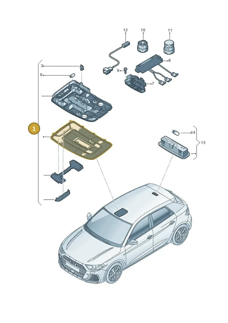 81A947135N6PS — Audi A1 Sportback (2018-2025) diagram 592947000, position 1