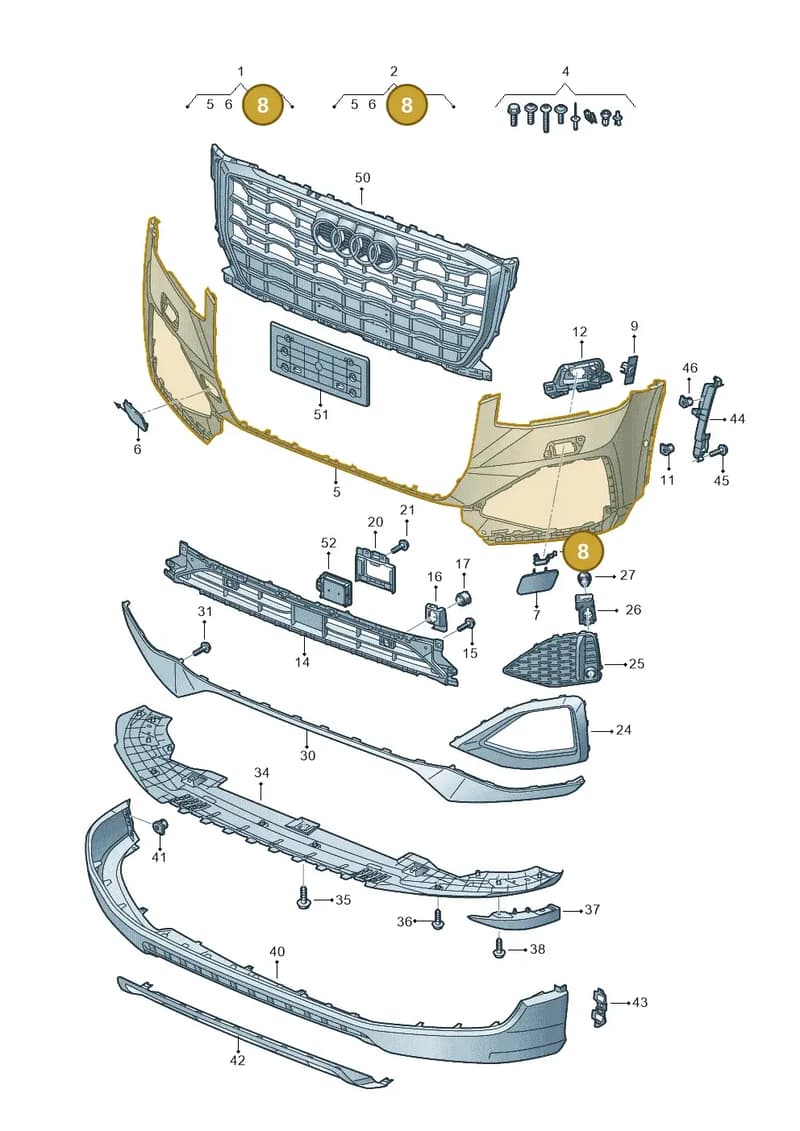 81A955159 — Audi Q2 (2016-2025) diagram 803807025, position 8
