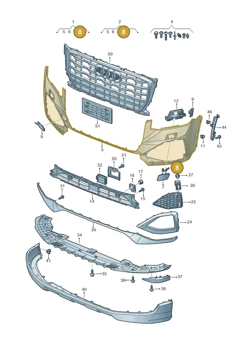 81A955159 — Audi Q2 (2016-2025) diagram 803807015, position 8