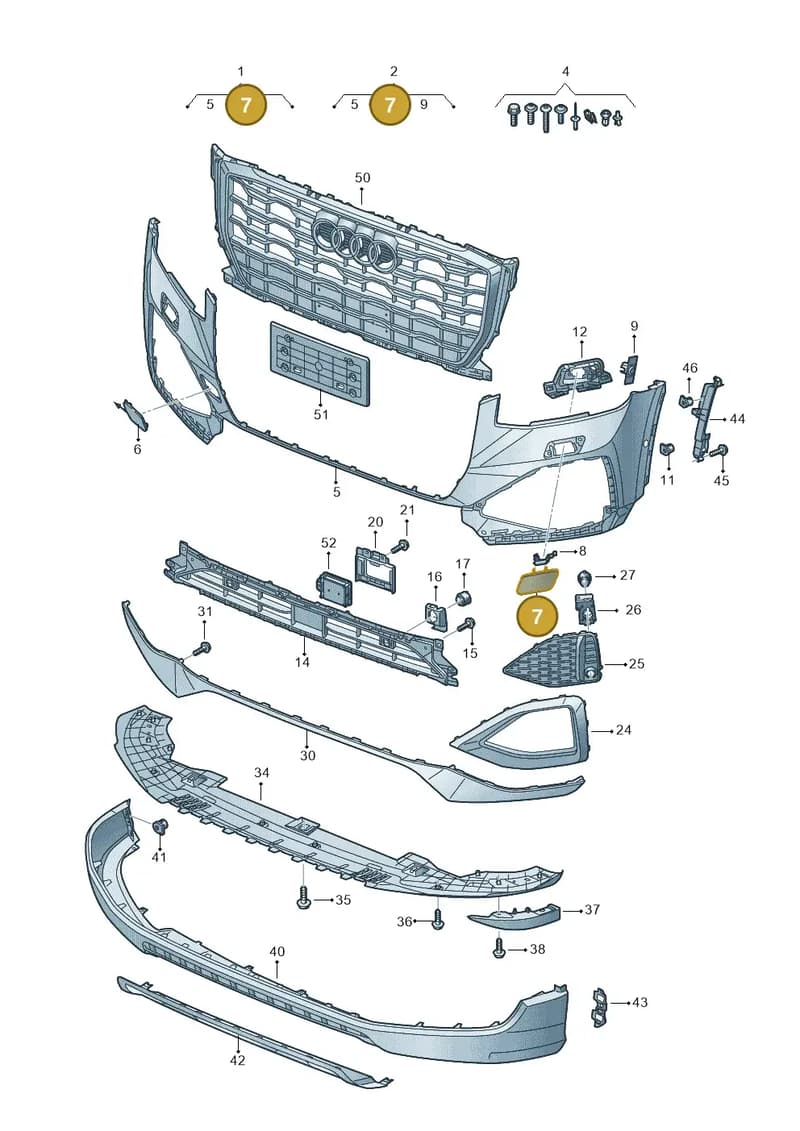81A955275BGRU — Audi Q2 (2016-2025) diagram 803807025, position 7