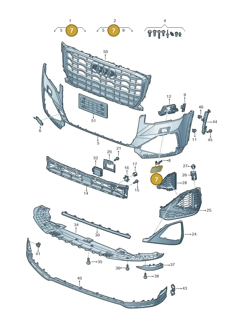 81A955276BGRU — Audi Q2 (2016-2025) diagram 803807032, position 7