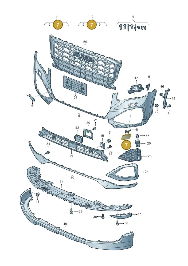 81A955276BGRU — Audi Q2 (2016-2025) diagram 803807015, position 7