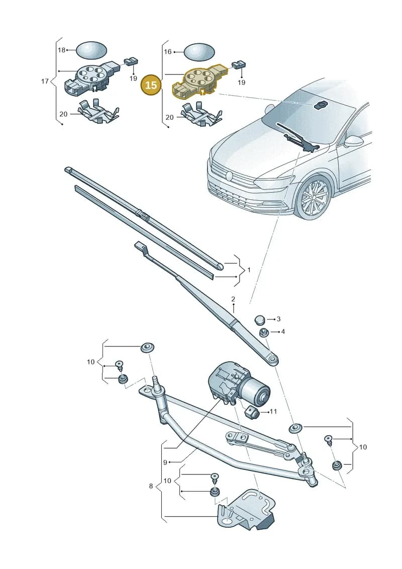 81A955547A — Volkswagen Passat Saloon (2014-2024) diagram 793955000, position 15