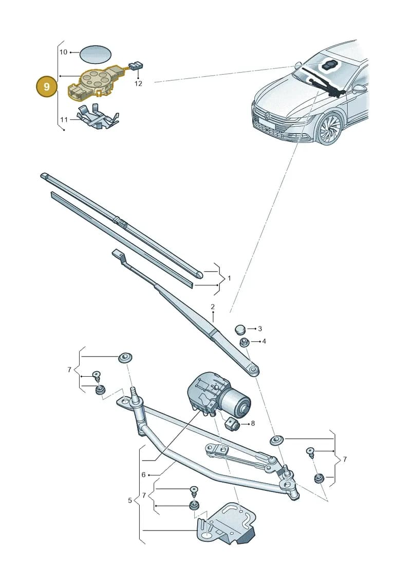 81A955547A — Volkswagen Arteon (2017-2025) diagram 828955000, position 9