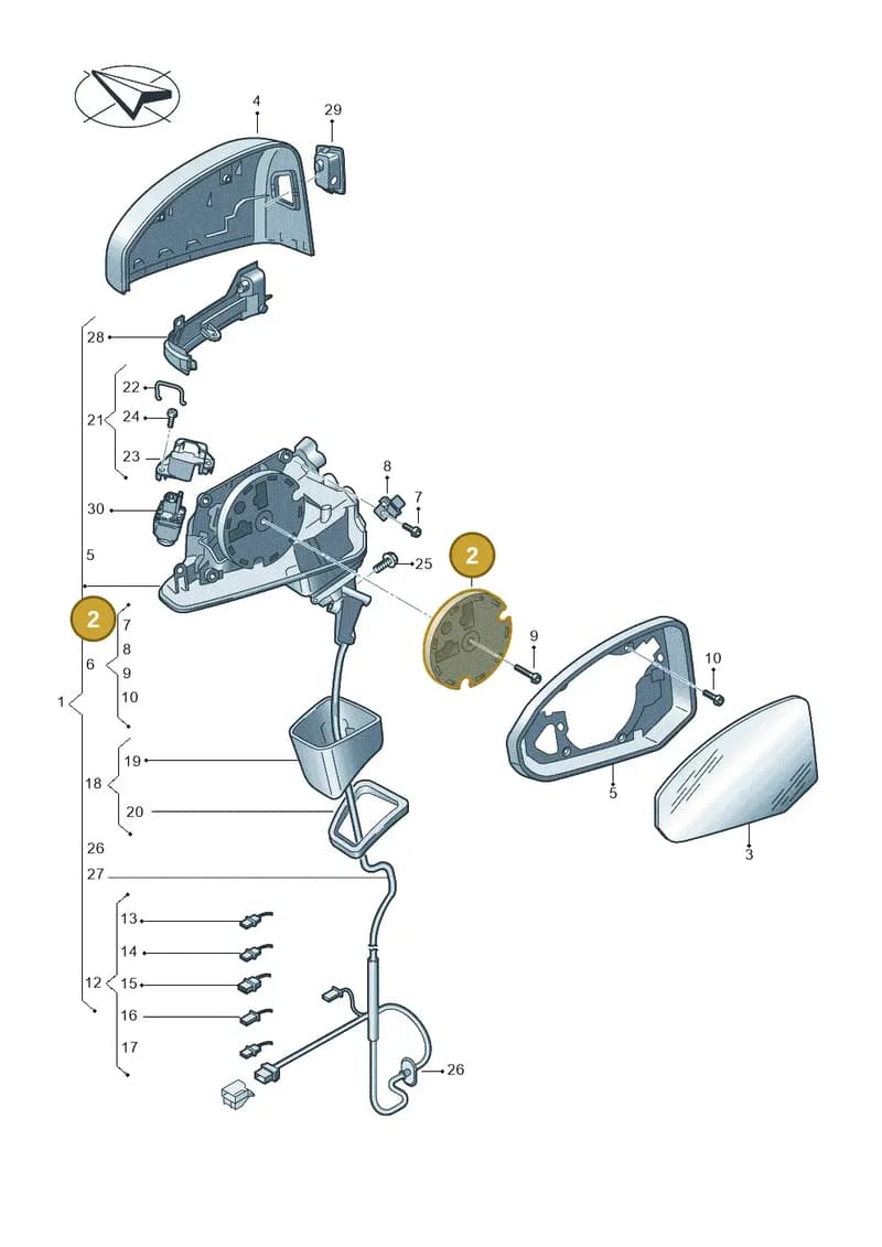 81A959577A — Audi RS Q3 Sportback (2019-2024) diagram 597857400, position 2