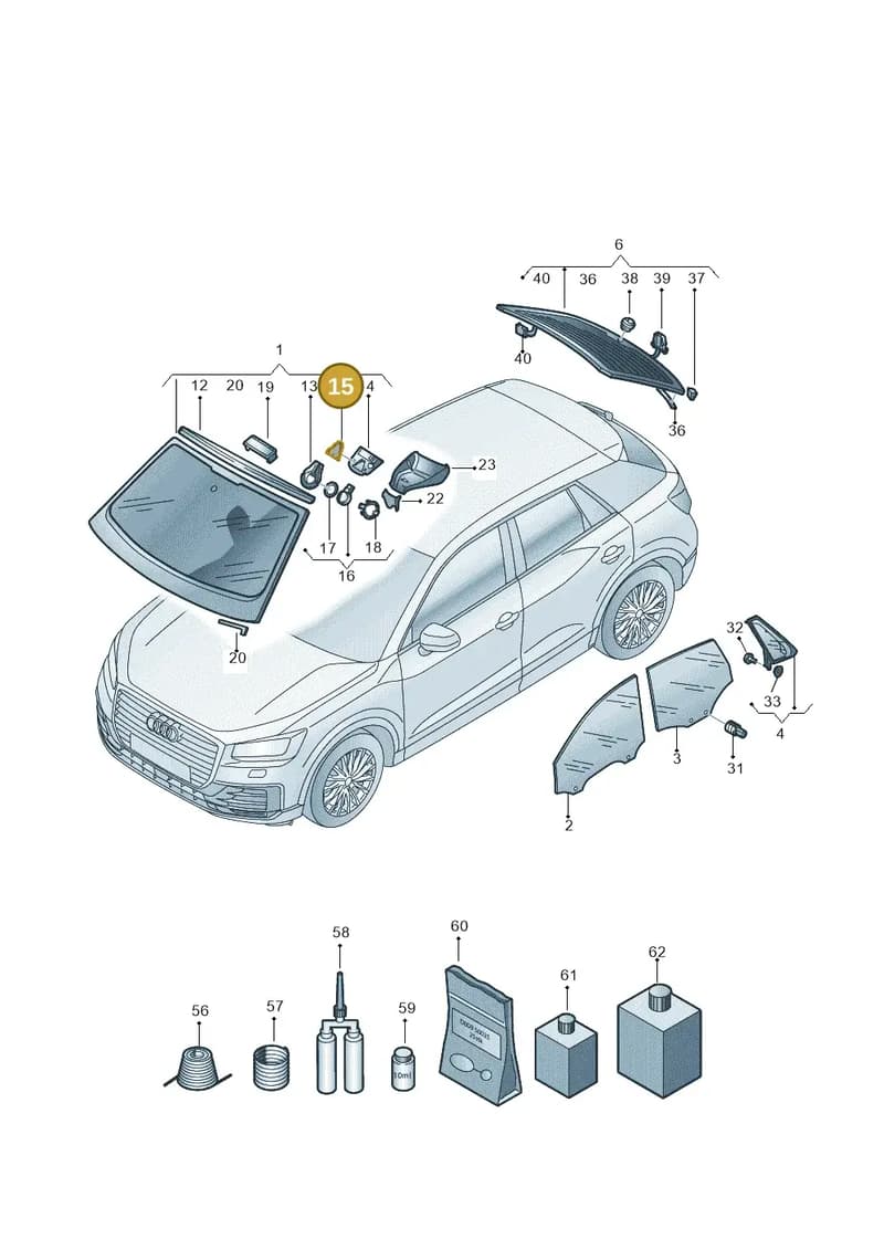 81A980281A — Audi Q2 (2016-2025) diagram 803845000, position 15