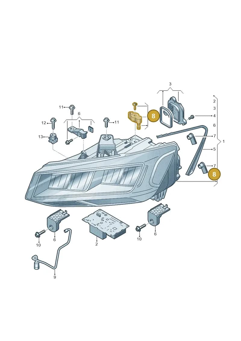 81A998099 — Audi Q2 (2016-2025) diagram 803941010, position 8