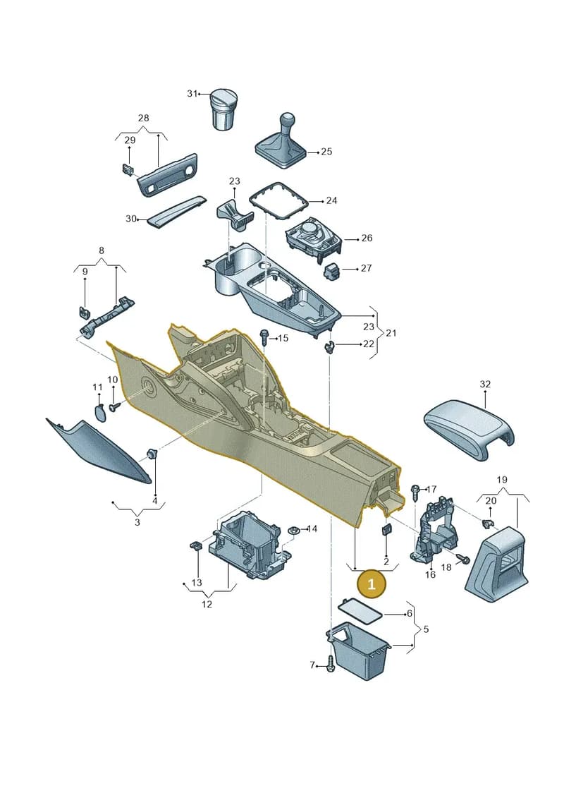 81C863241B4PK — Audi Q2 (2016-2025) diagram 803863500, position 1