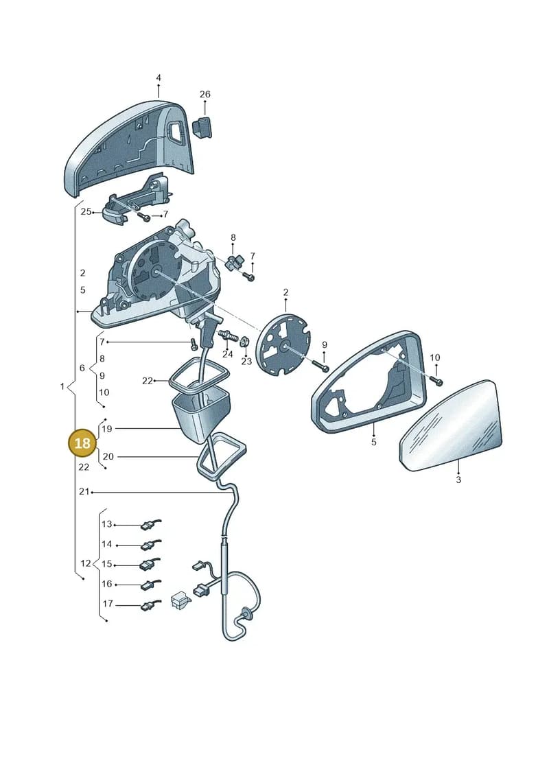 81C898011A — Audi Q2 (2016-2025) diagram 803857400, position 18