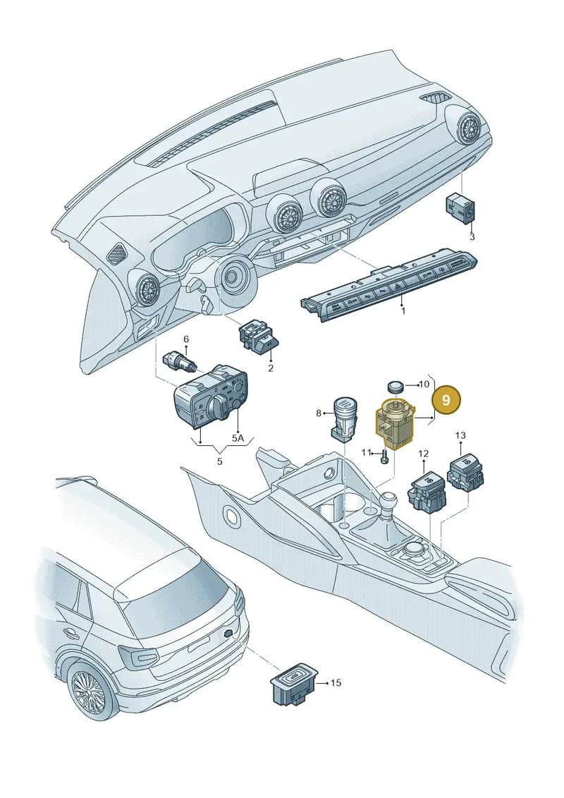 81C919616B — Audi Q2 (2016-2025) diagram 803941500, position 9