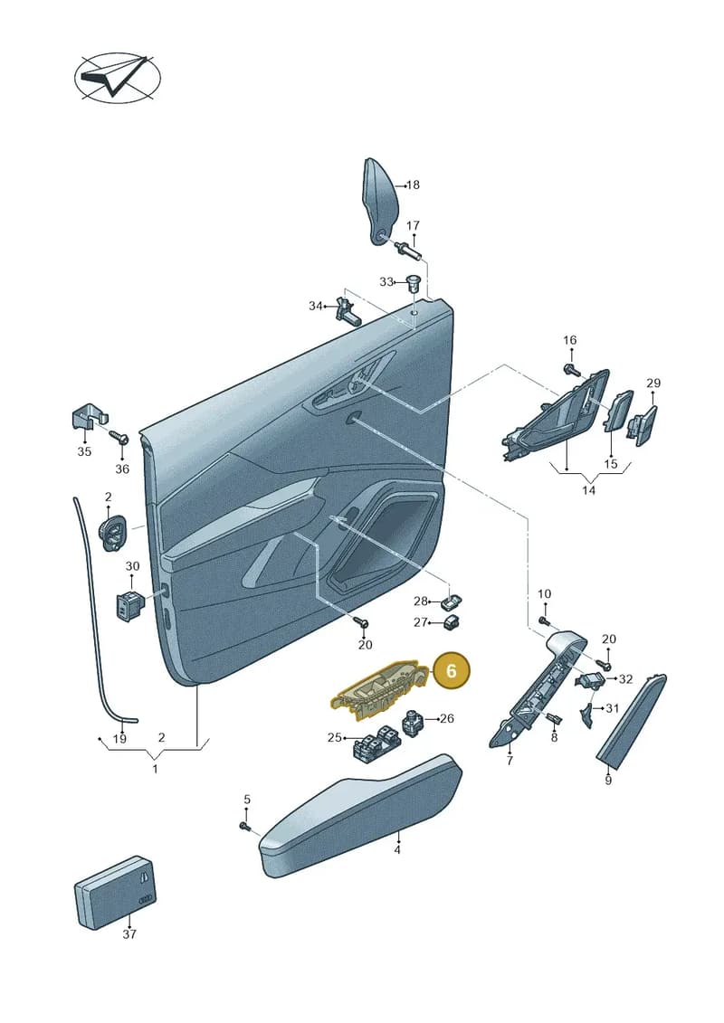 81C959522B6PS — Audi Q2 (2016-2025) diagram 803867000, position 6