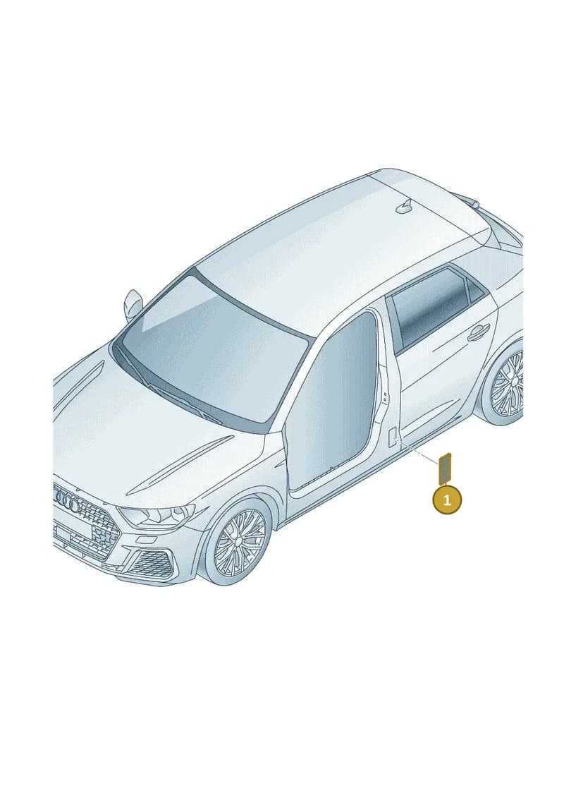 82A010502J — Audi A1 Sportback (2018-2025) diagram 592010200, position 1