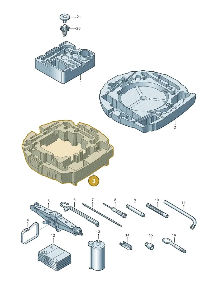 82A012109H — Audi A1 Sportback (2018-2025) diagram 592011100, position 3