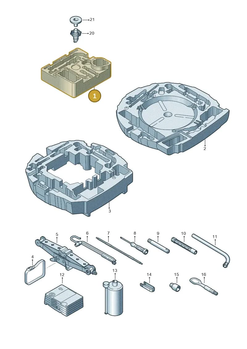 82A012109 — Audi A1 Sportback (2018-2025) diagram 592011100, position 1