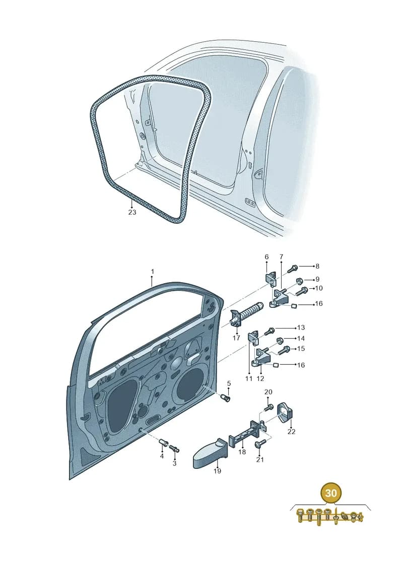 82A098619 — Audi A1 Sportback (2018-2025) diagram 592831010, position 30