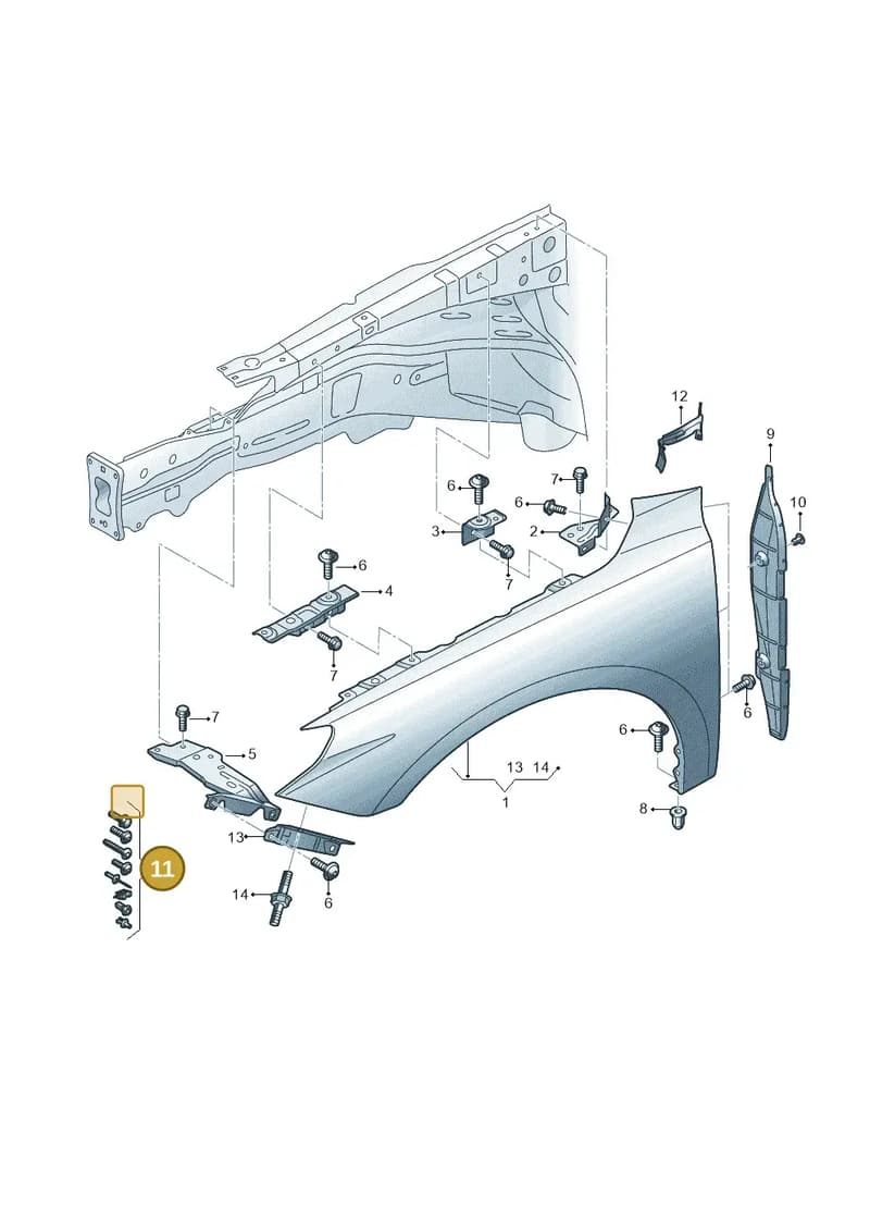 82A098625 — Audi A1 Sportback (2018-2025) diagram 592821000, position 11