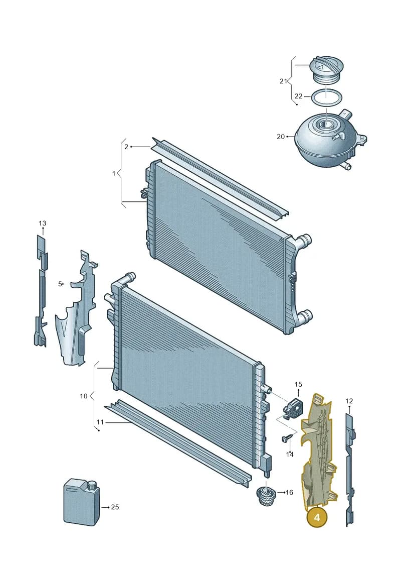 82A121283A — Audi A1 Sportback (2018-2025) diagram 746121700, position 4