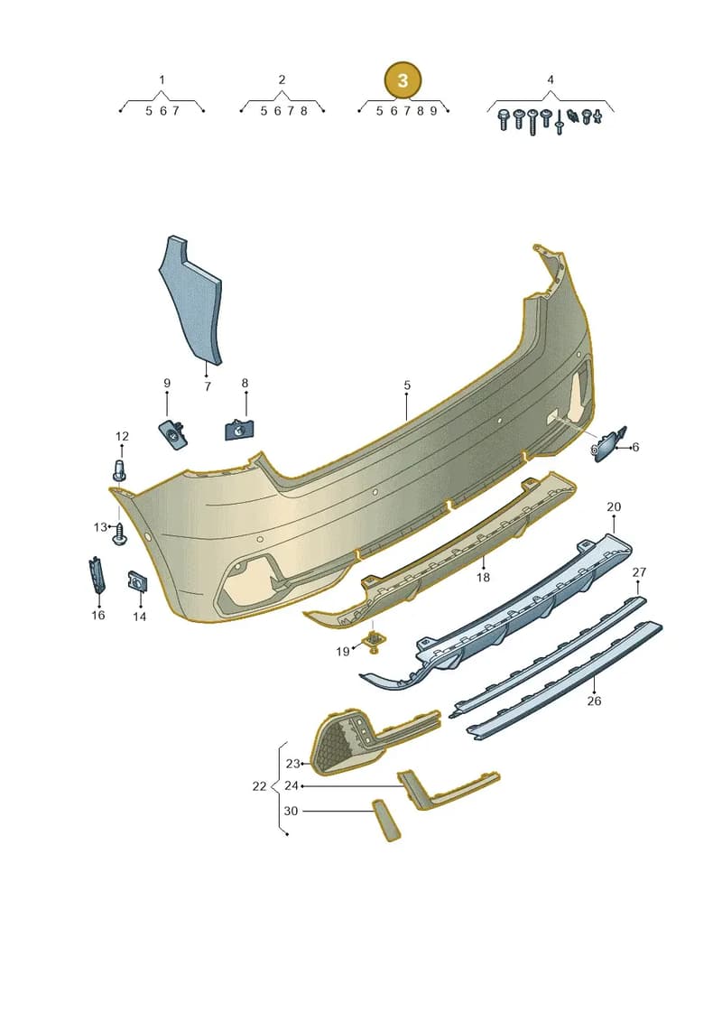 82A807067EGRU — Audi A1 Sportback (2018-2025) diagram 592807700, position 3
