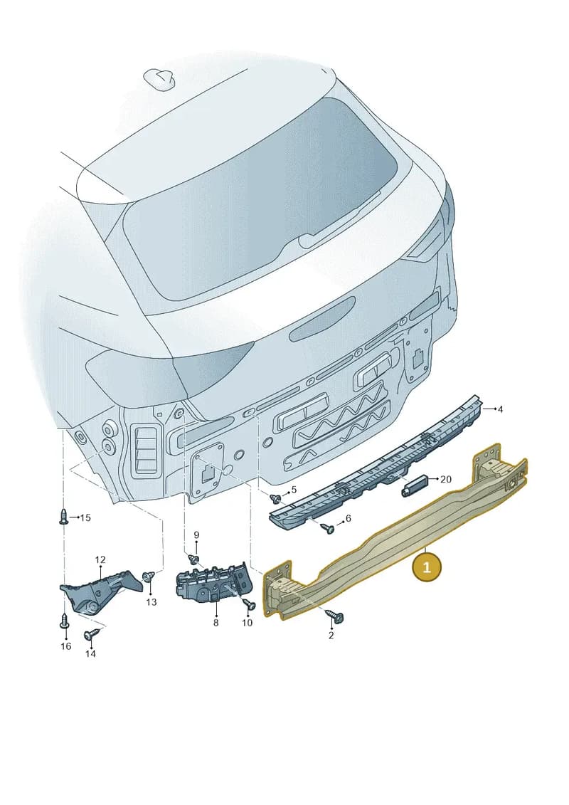 82A807309 — Audi A1 Sportback (2018-2025) diagram 592807500, position 1