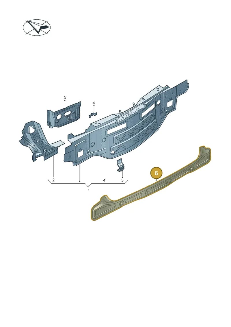 82A813307TA — Audi A1 Sportback (2018-2025) diagram 592813000, position 6