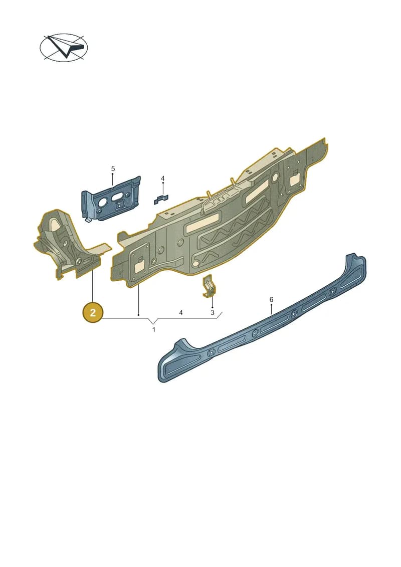 82A813510A — Audi A1 Sportback (2018-2025) diagram 592813000, position 2