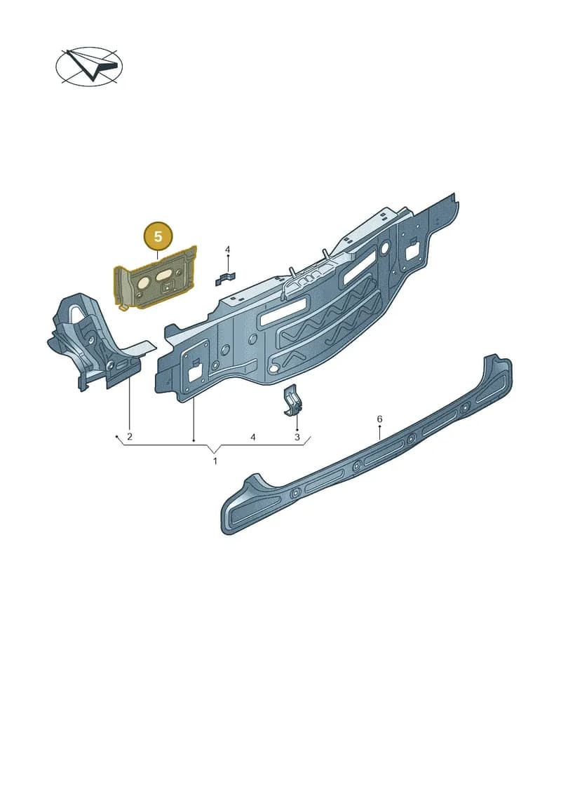 82A813562 — Audi A1 Sportback (2018-2025) diagram 592813000, position 5
