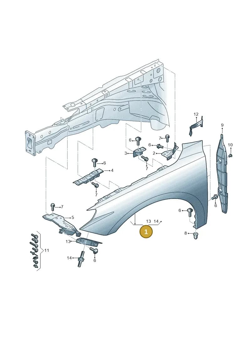 82A821021 — Audi A1 Sportback (2018-2025) diagram 592821000, position 1
